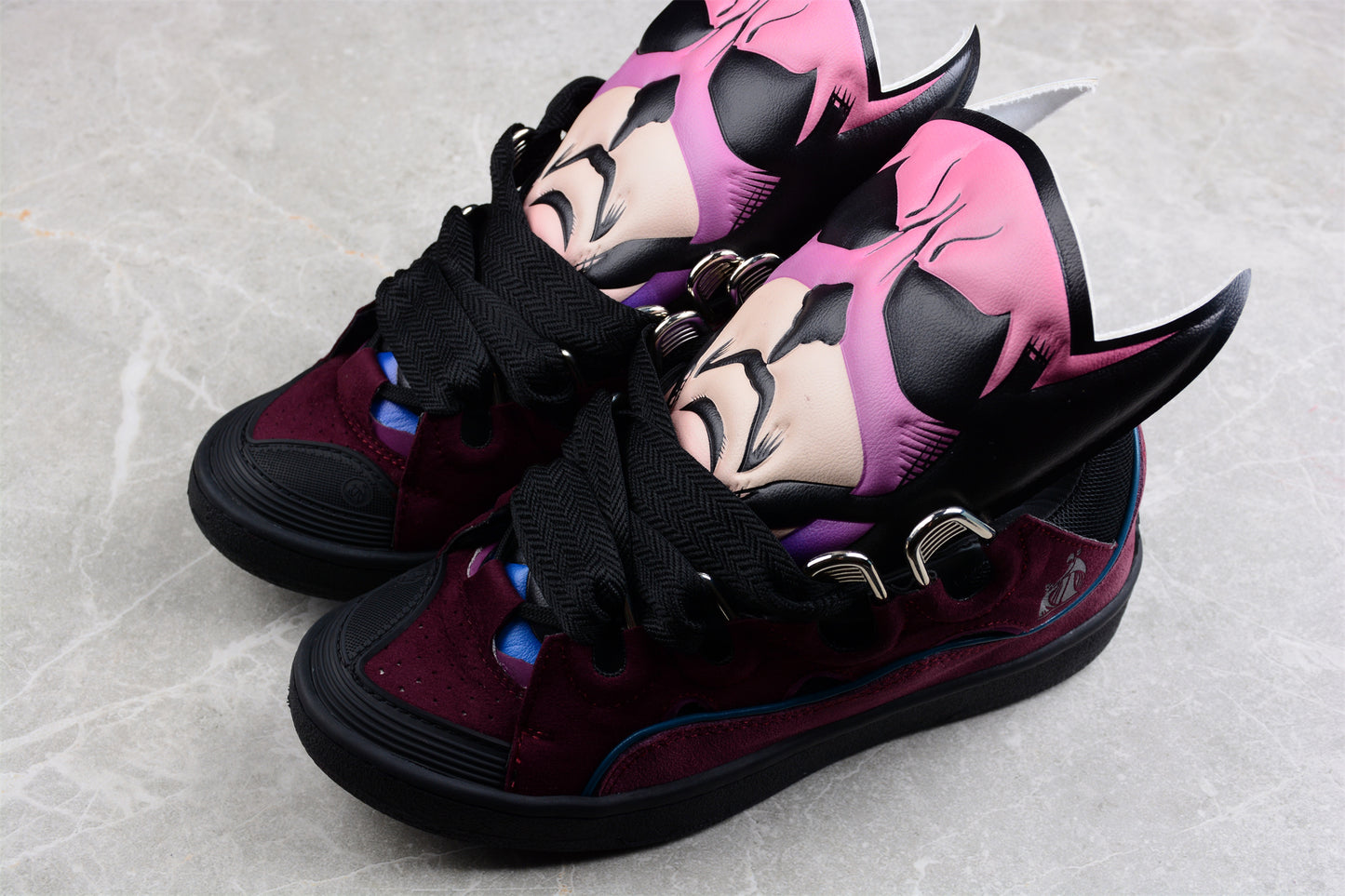 Lanvin x Batman Women's CURB Sneakers 'Raisin/Black'