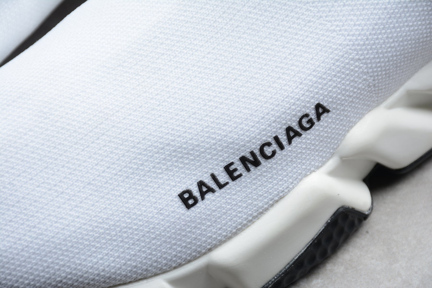 Balenciaga Off White Knit Fabric Speed Trainer Sneakers - Best Reps Website 2025