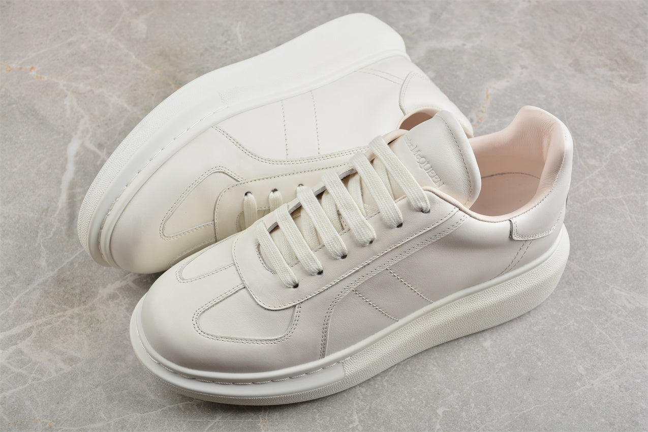 Alexander McQueen Oversized Leather Sneakers in White - Best Reps Website 2025