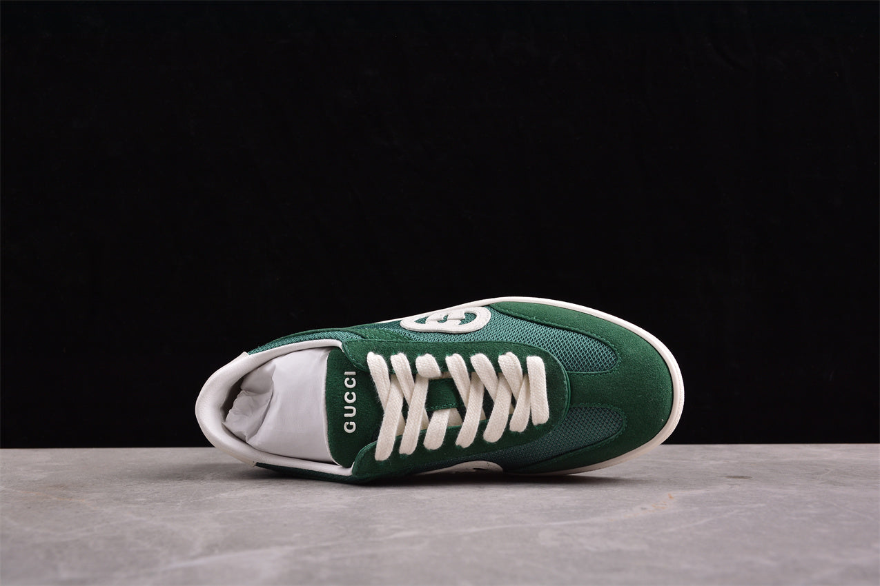 Gucci Interlocking G Green Suede Low Top Sneakers - Best Reps Website 2025