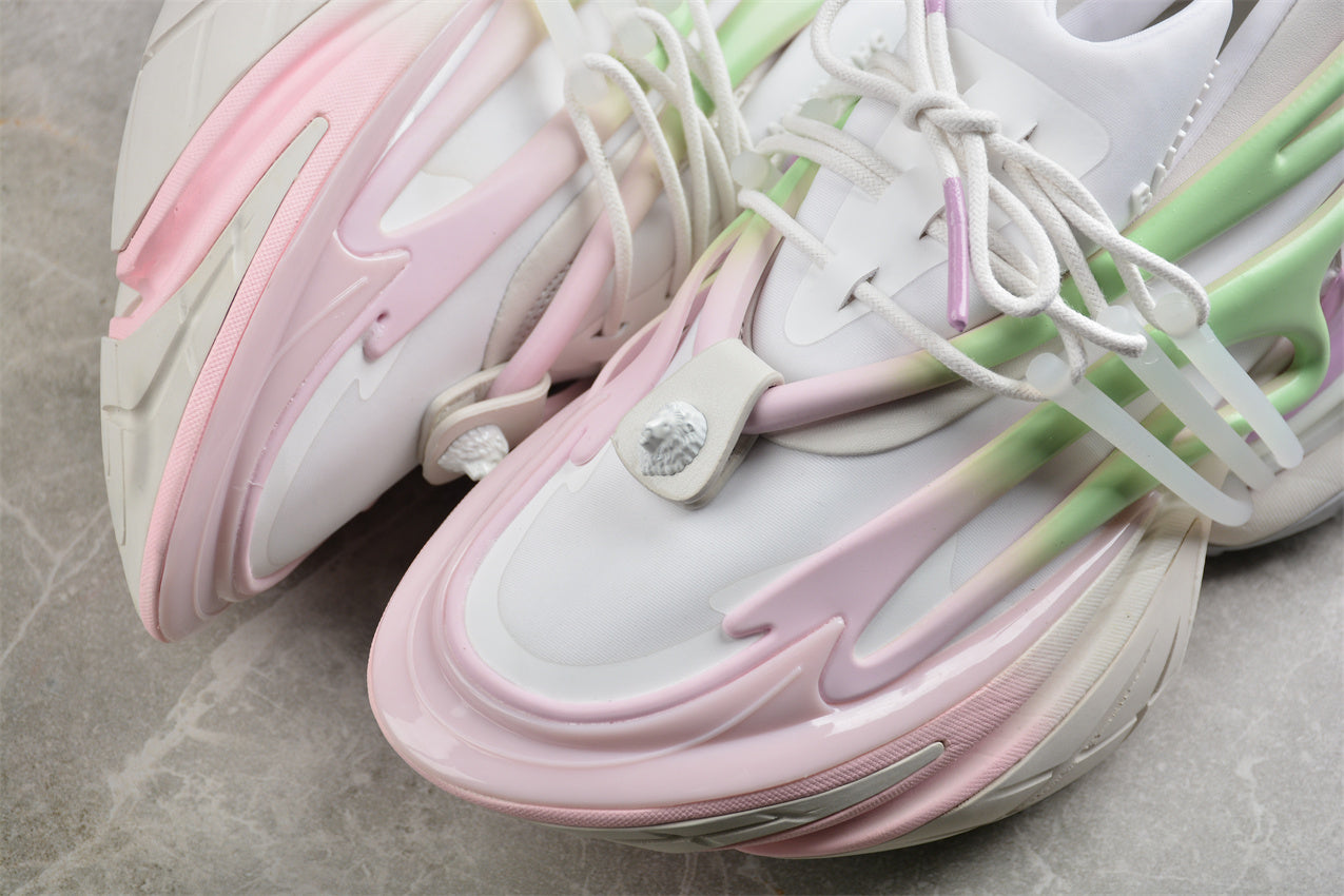 Balmain Unicorn Trainers in Neoprene and Leather Light Pink/Jade - Best Reps Website 2025