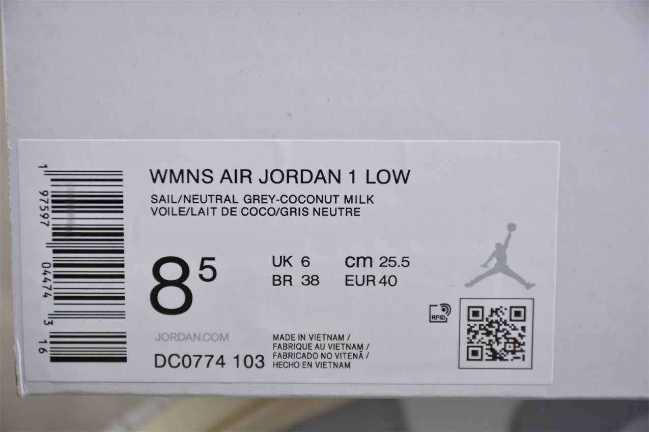 Air Jordan 1 Low Neutral Grey Coconut Milk