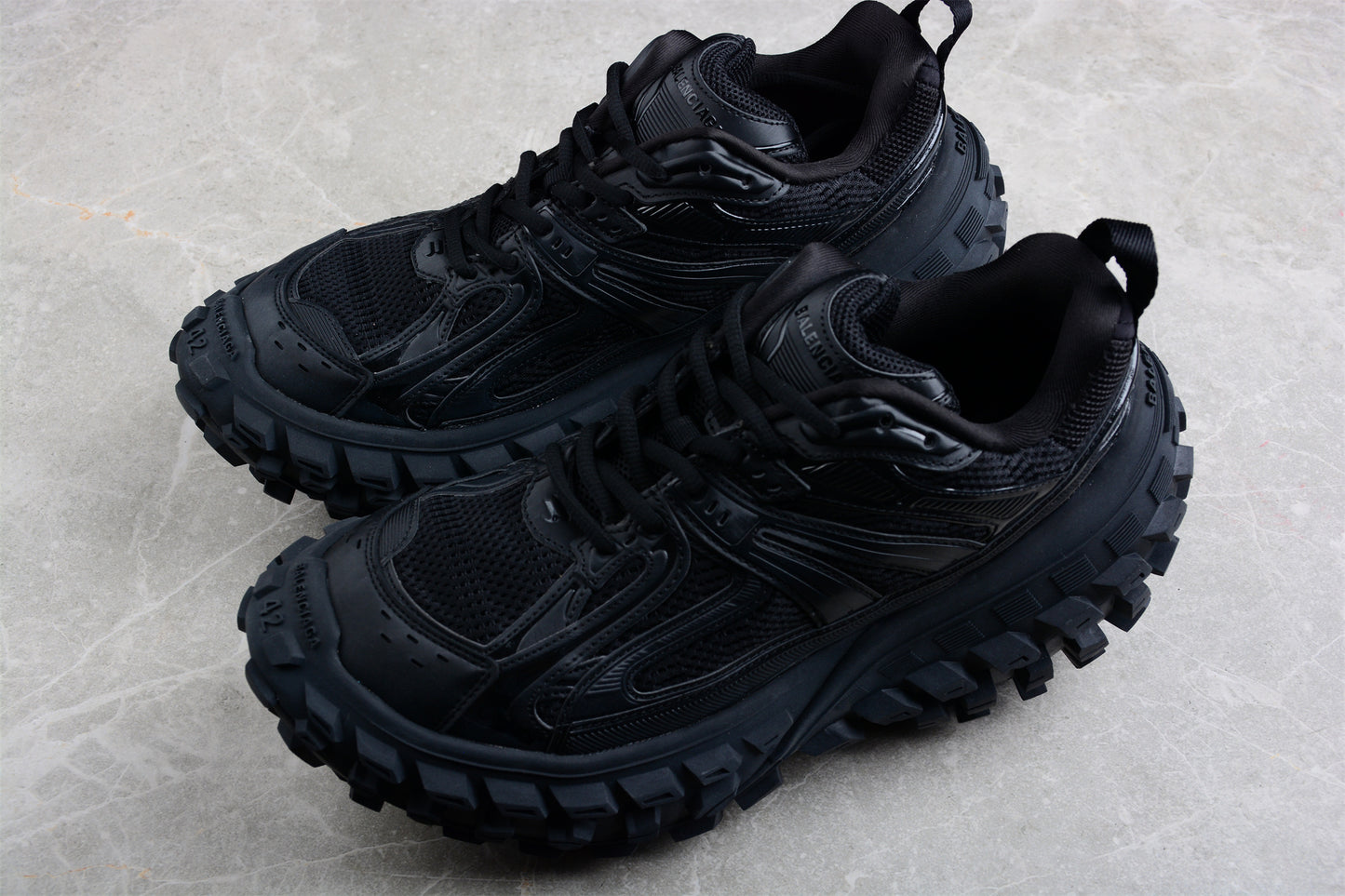 Balenciaga Defender Rubber Platform Sneakers in Black - Best Reps Website 2025