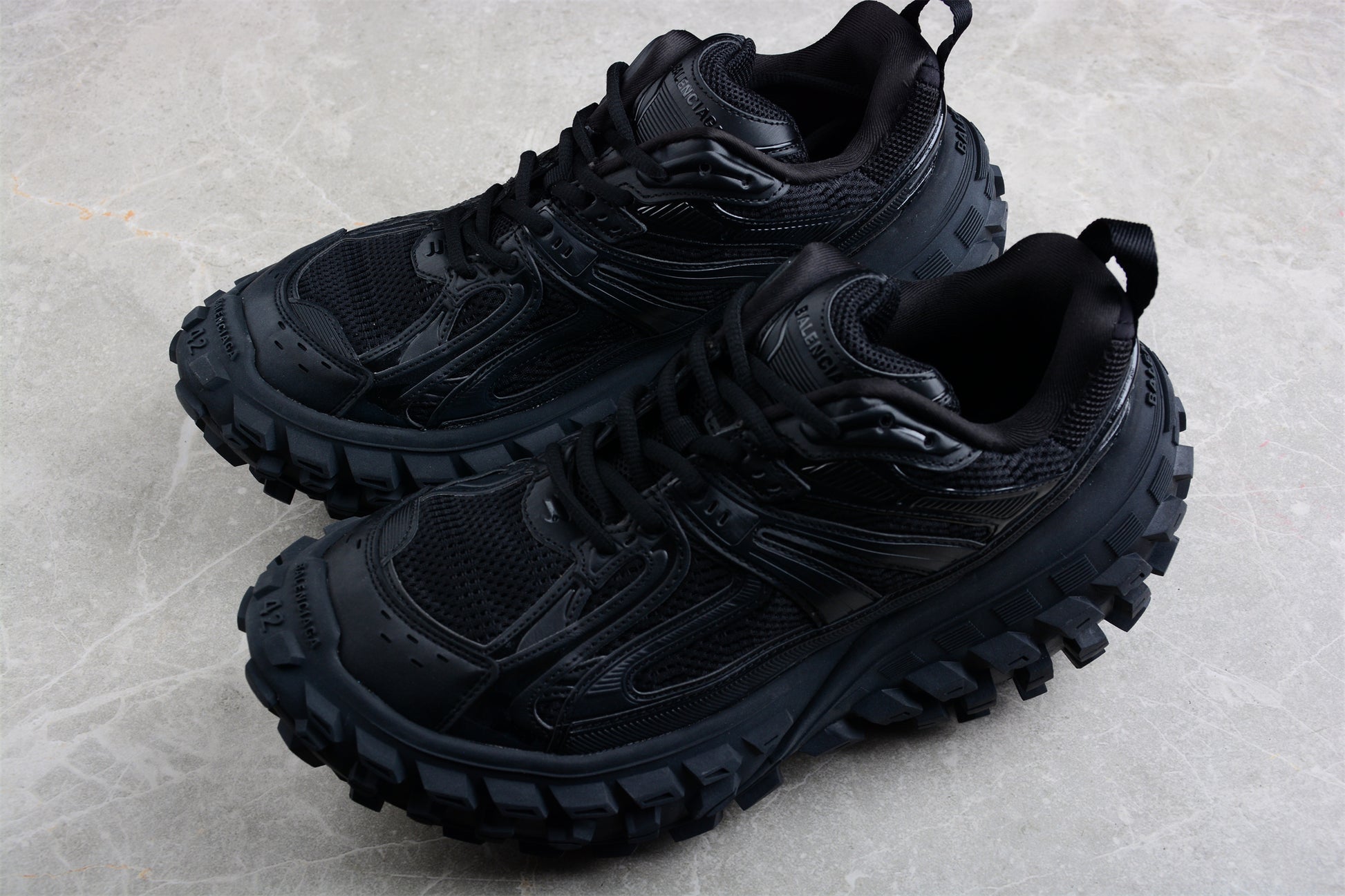 Balenciaga Defender Rubber Platform Sneakers in Black - Best Reps Website 2025