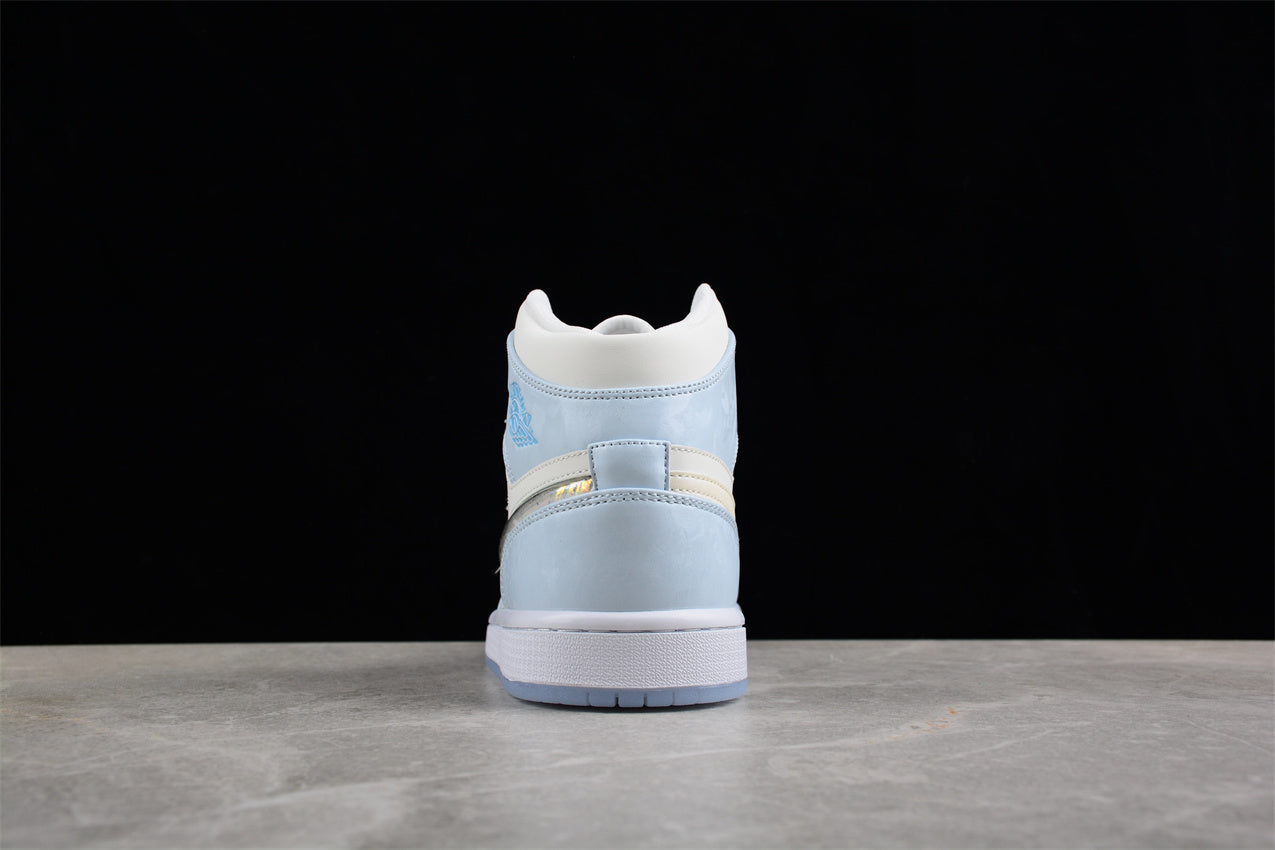 Air Jordan 1 Mid SE "Glitter Swoosh / Ice Blue" - Best Reps Website 2025