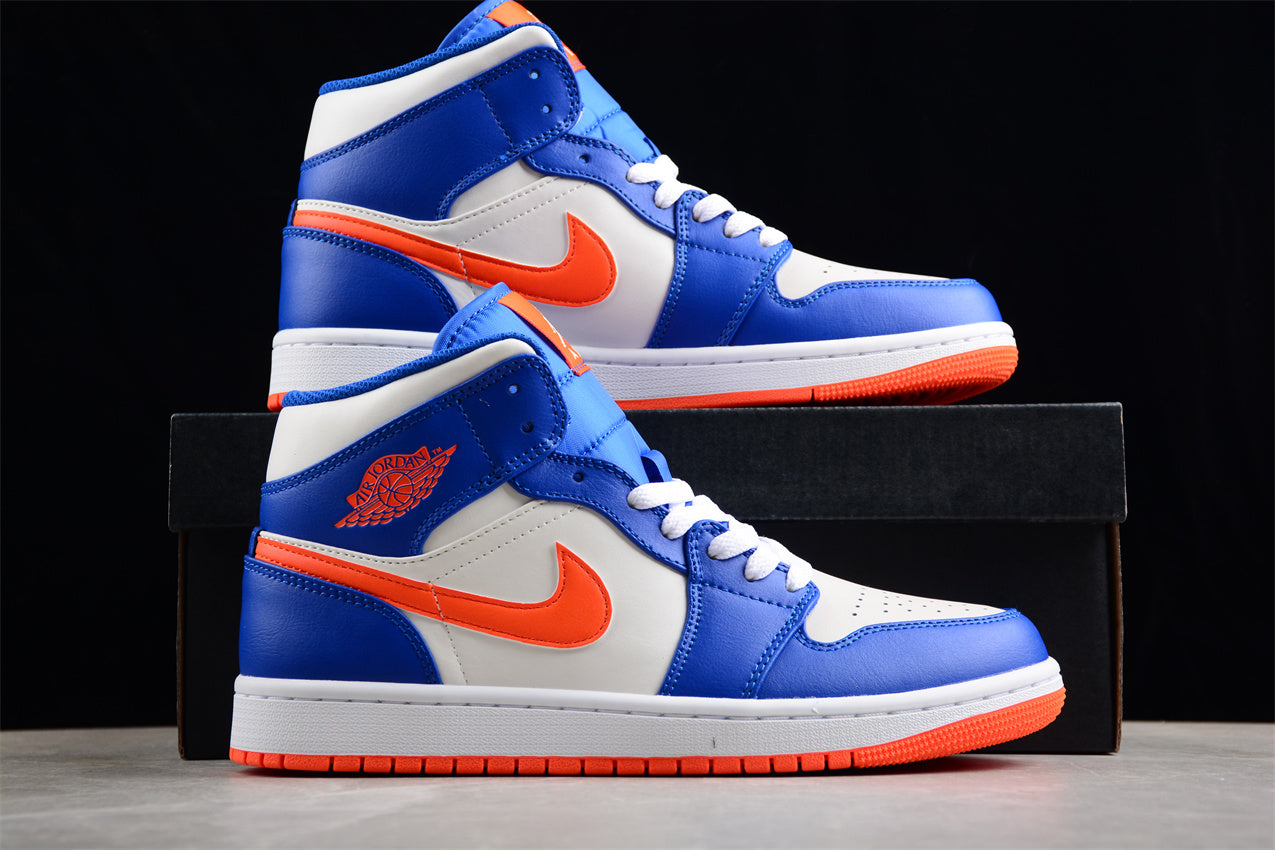 Air Jordan 1 Mid "Knicks" Orange Blue - Best Reps Website 2025