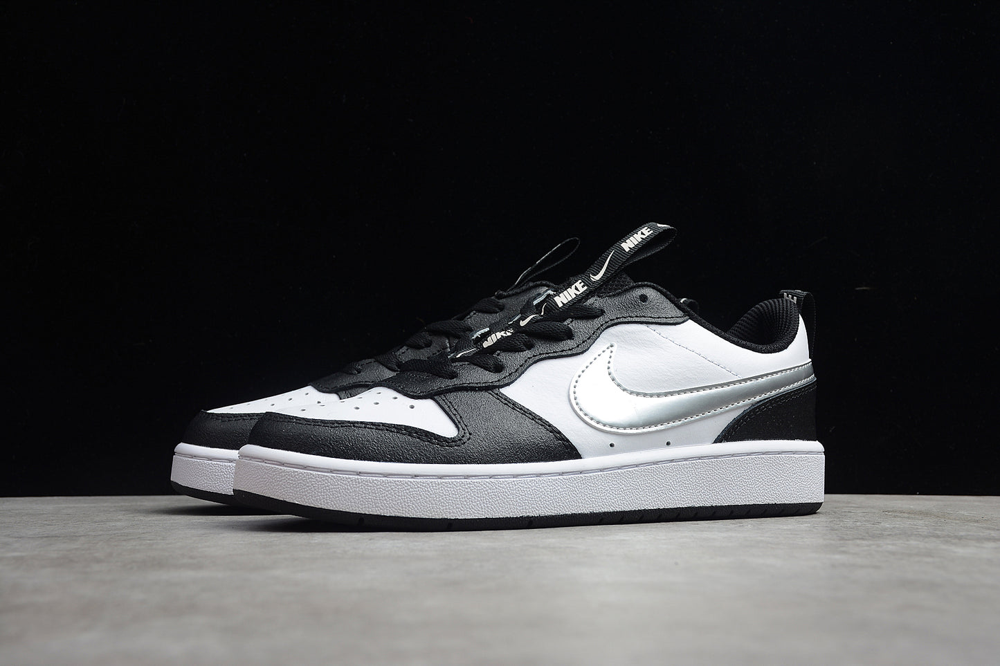 Nike Court Borough Low 2 SE GS "White Metallic Silver"