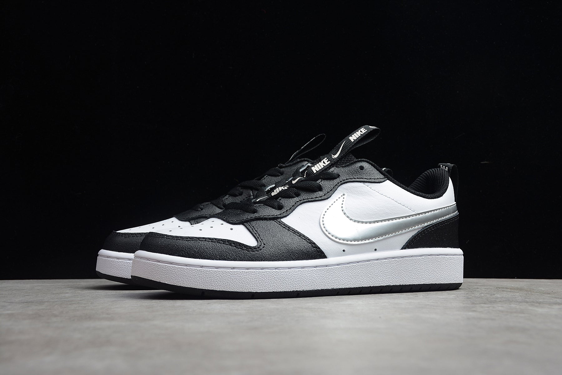Nike Court Borough Low 2 SE GS "White Metallic Silver"