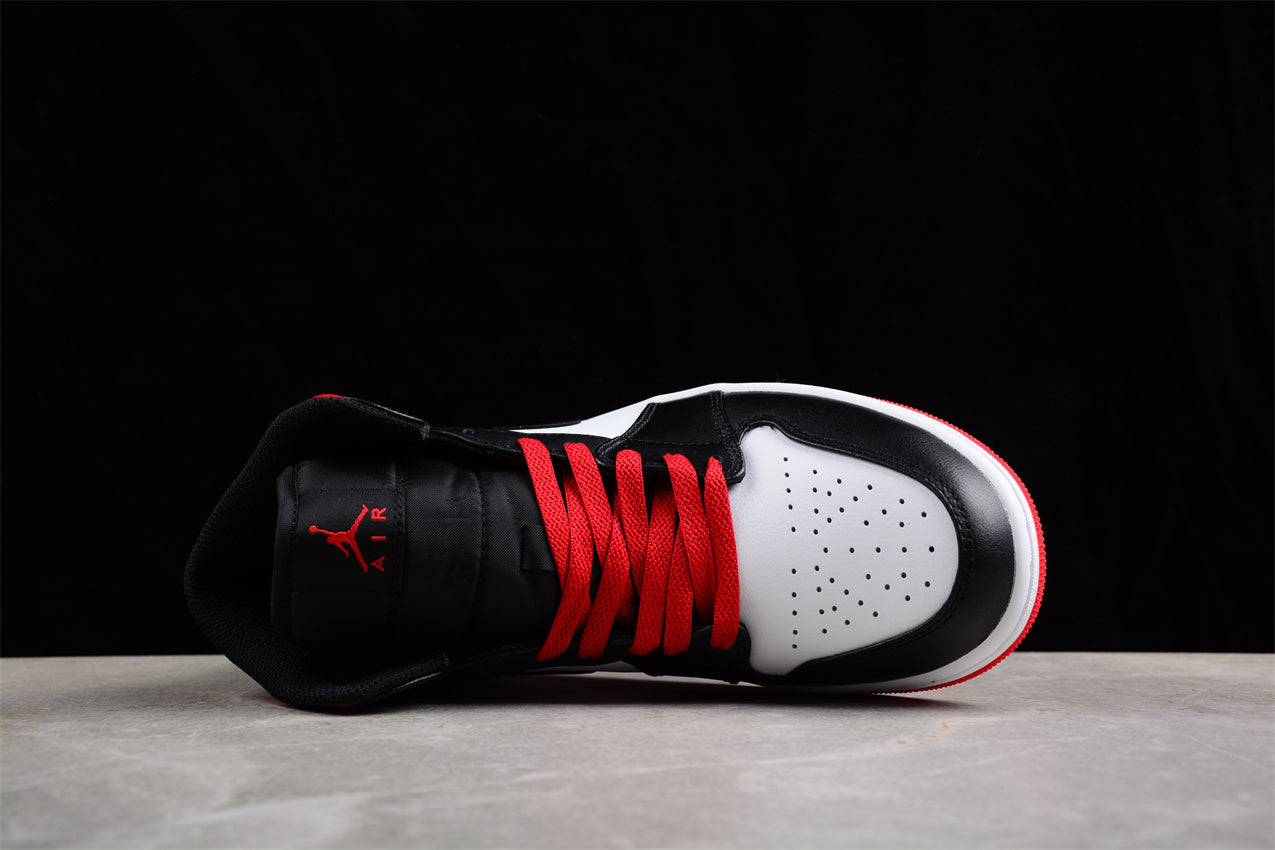 Nike Air Jordan 1 Mid "White/Black/Gym Red" - Best Reps Website 2025