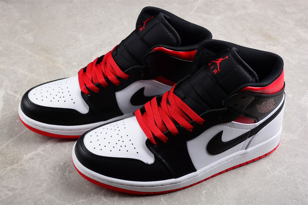Nike Air Jordan 1 Mid "White/Black/Gym Red" - Best Reps Website 2025