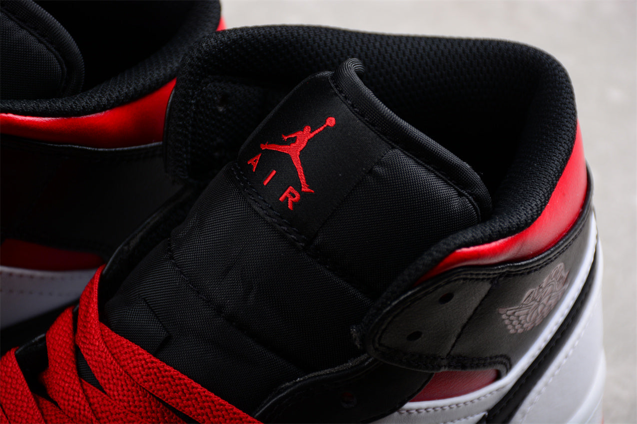 Nike Air Jordan 1 Mid "White/Black/Gym Red" - Best Reps Website 2025