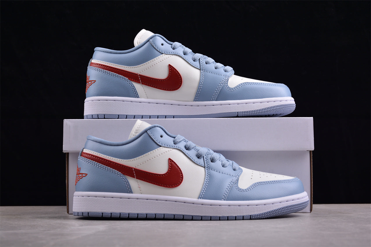 Air Jordan 1 Low 'Blue Whisper Dune Red'