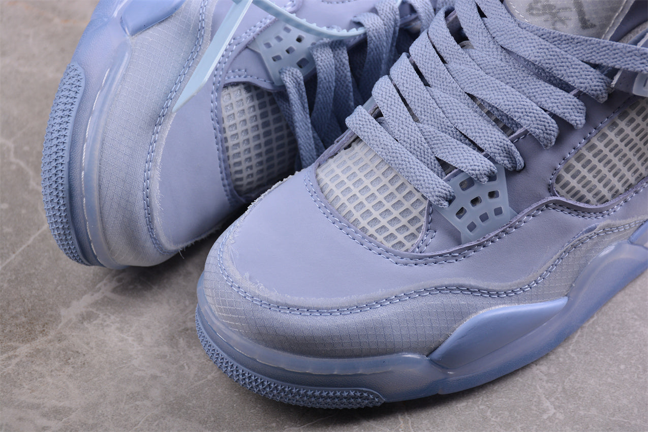 Off-White x Air Jordan 4 Custom "Blue Sail" - Best Reps Website 2025