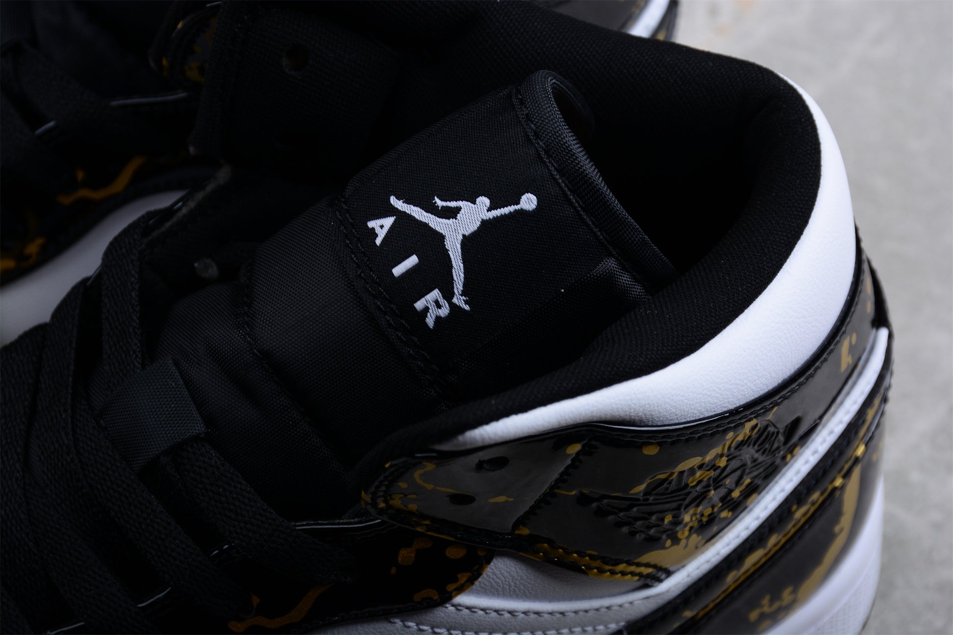 Air Jordan 1 Mid 'Patent Black White Gold' - Best Reps Website 2025