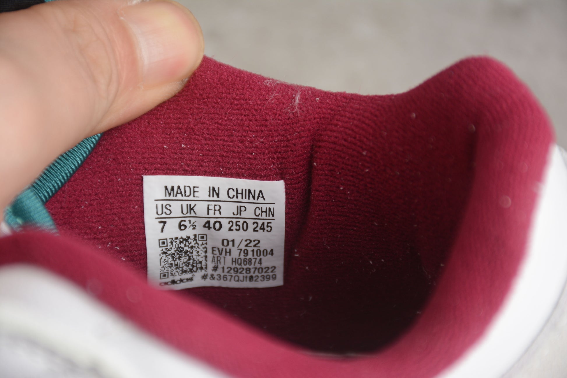 adidas Forum Low in White/Teal/Burgundy