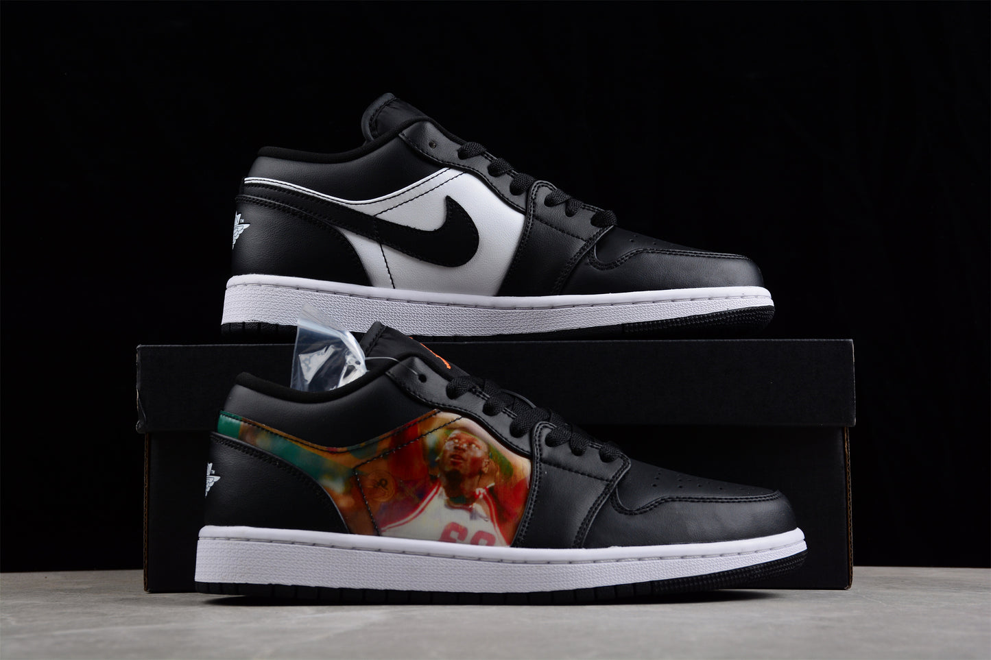 Nike Air Jordan 1 Low Hologram Sneakers Black/White