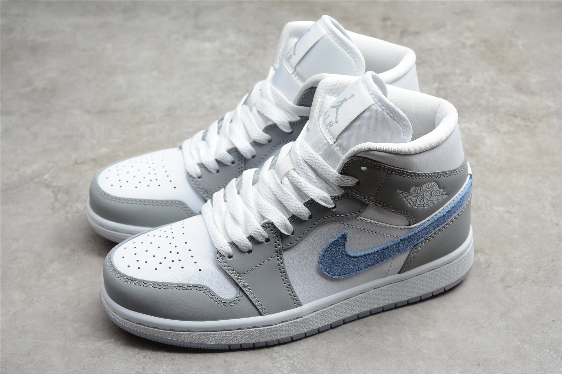 Air Jordan 1 Mid "Wolf Grey Aluminum" - Best Reps Website 2025