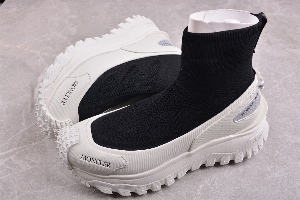 Moncler Trailgrip Sock Sneakers 'Black/White' - Best Reps Website 2025