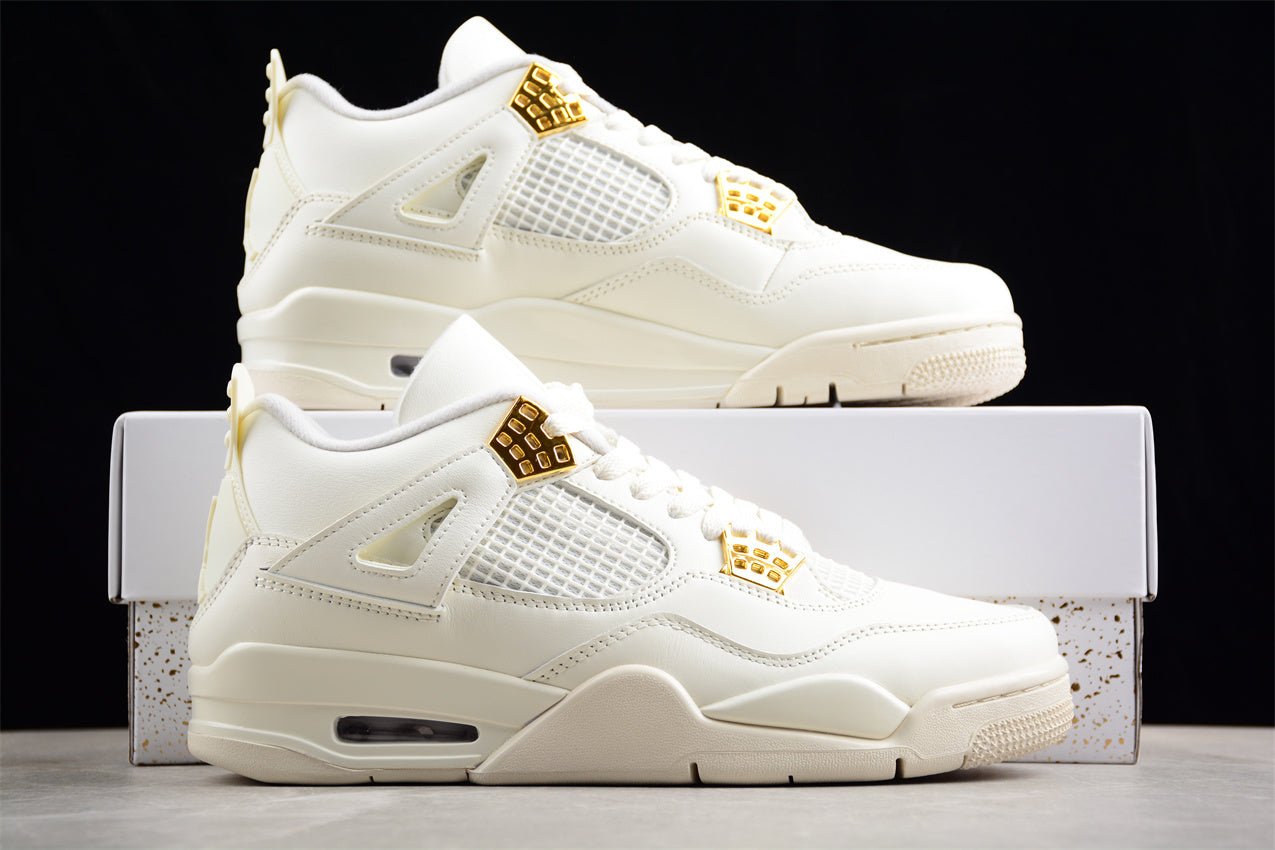 Air Jordan 4 Retro 'White Metallic Gold' - Best Reps Website 2025