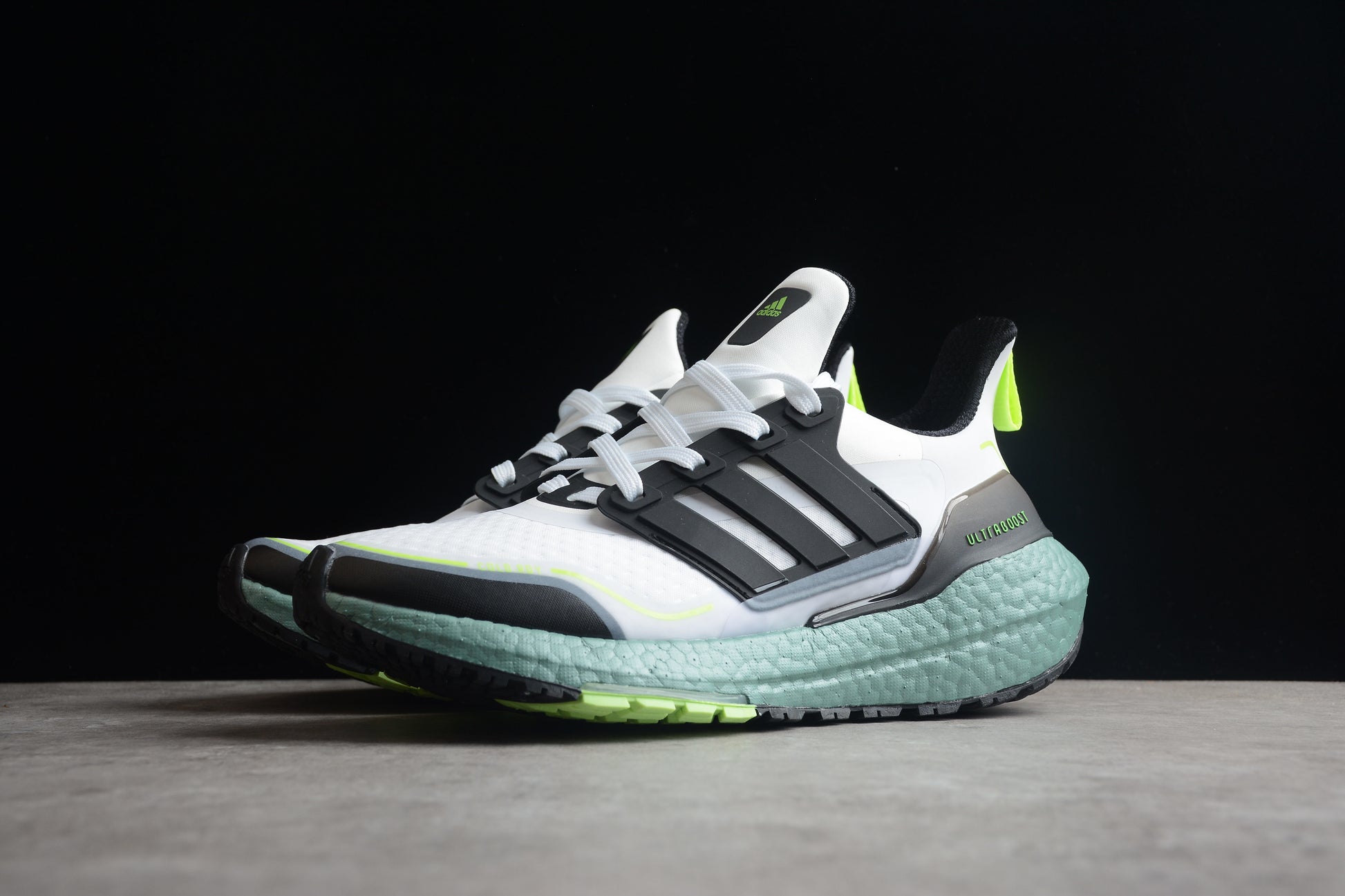 adidas UltraBoost 21 COLD.RDY ‘White Signal Green’.