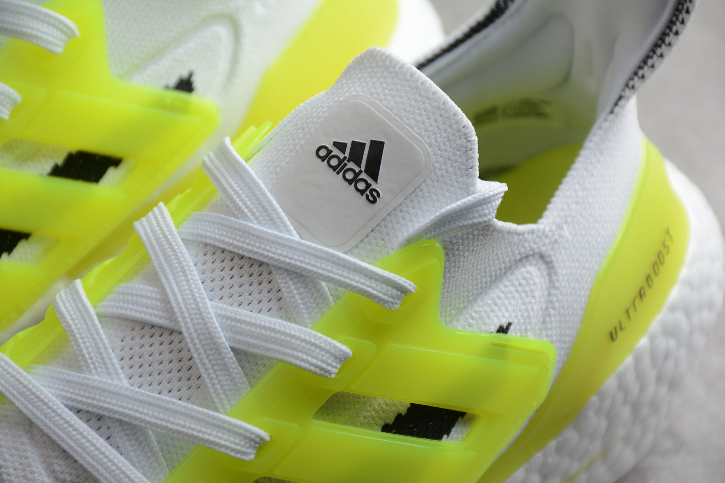 adidas UltraBoost 21 White Solar Yellow
