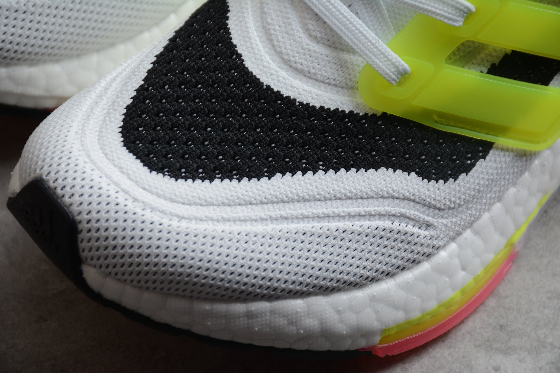 adidas UltraBoost 21 White Solar Yellow