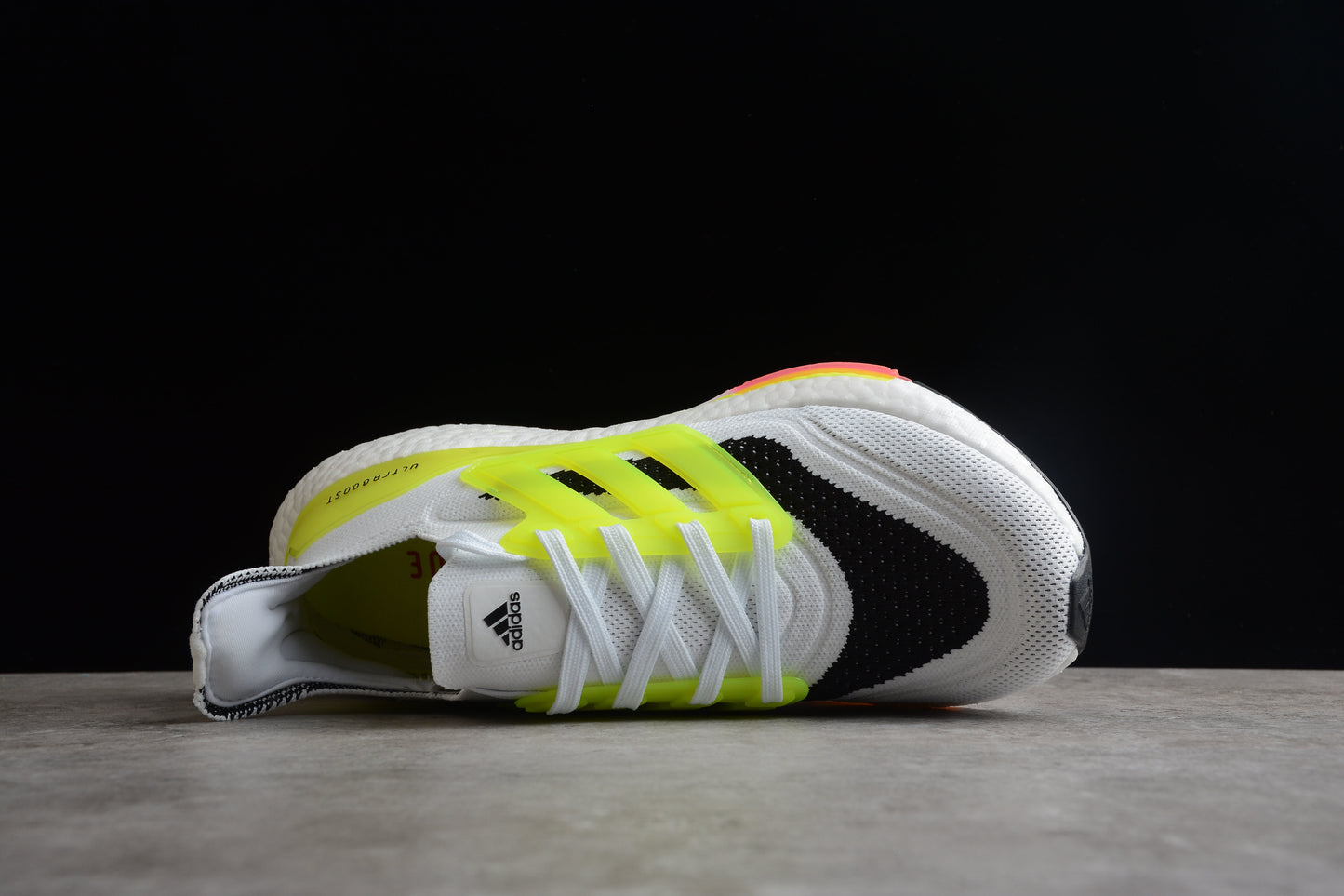 adidas UltraBoost 21 White Solar Yellow