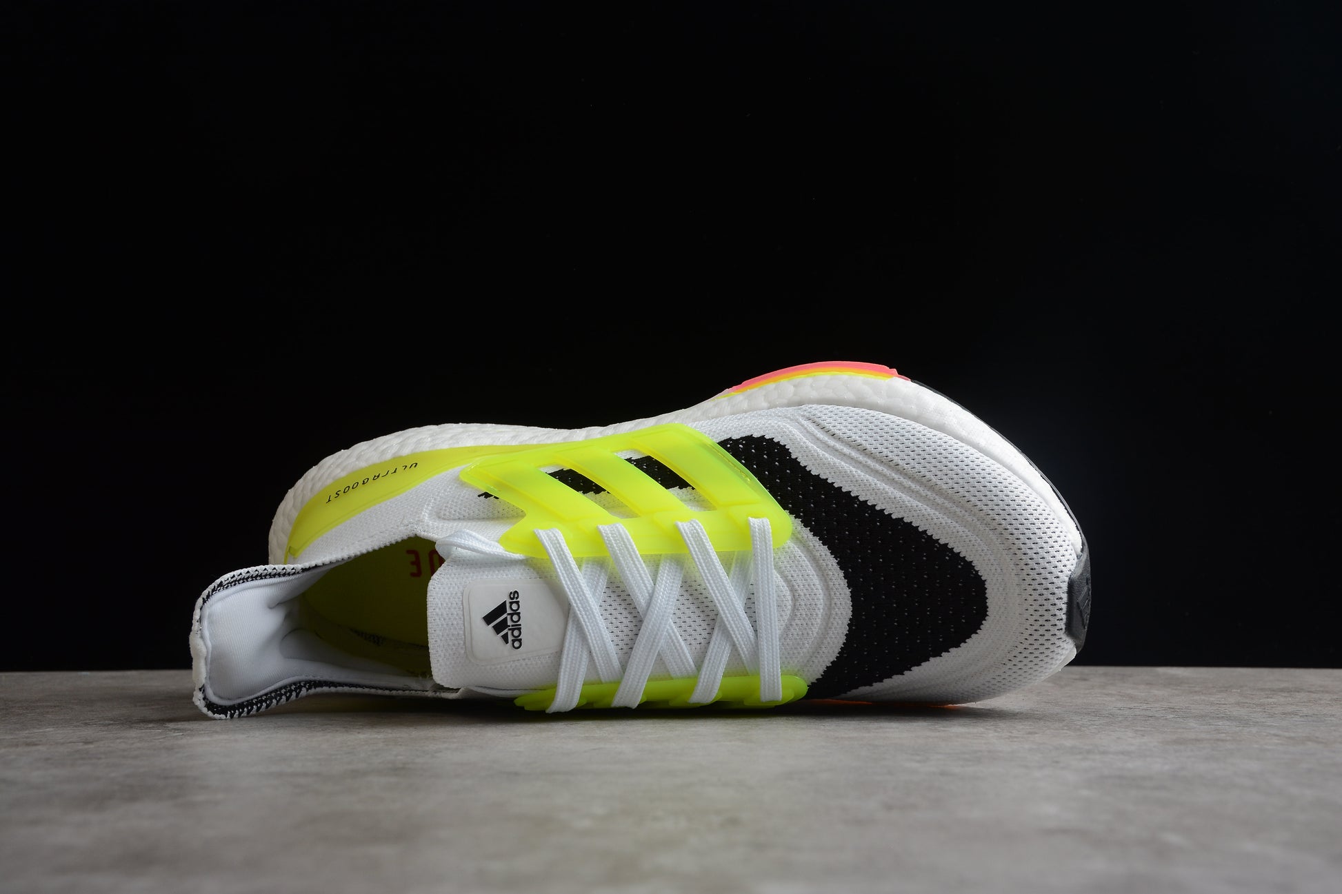 adidas UltraBoost 21 White Solar Yellow