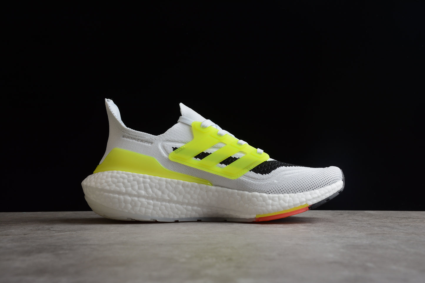 adidas UltraBoost 21 White Solar Yellow