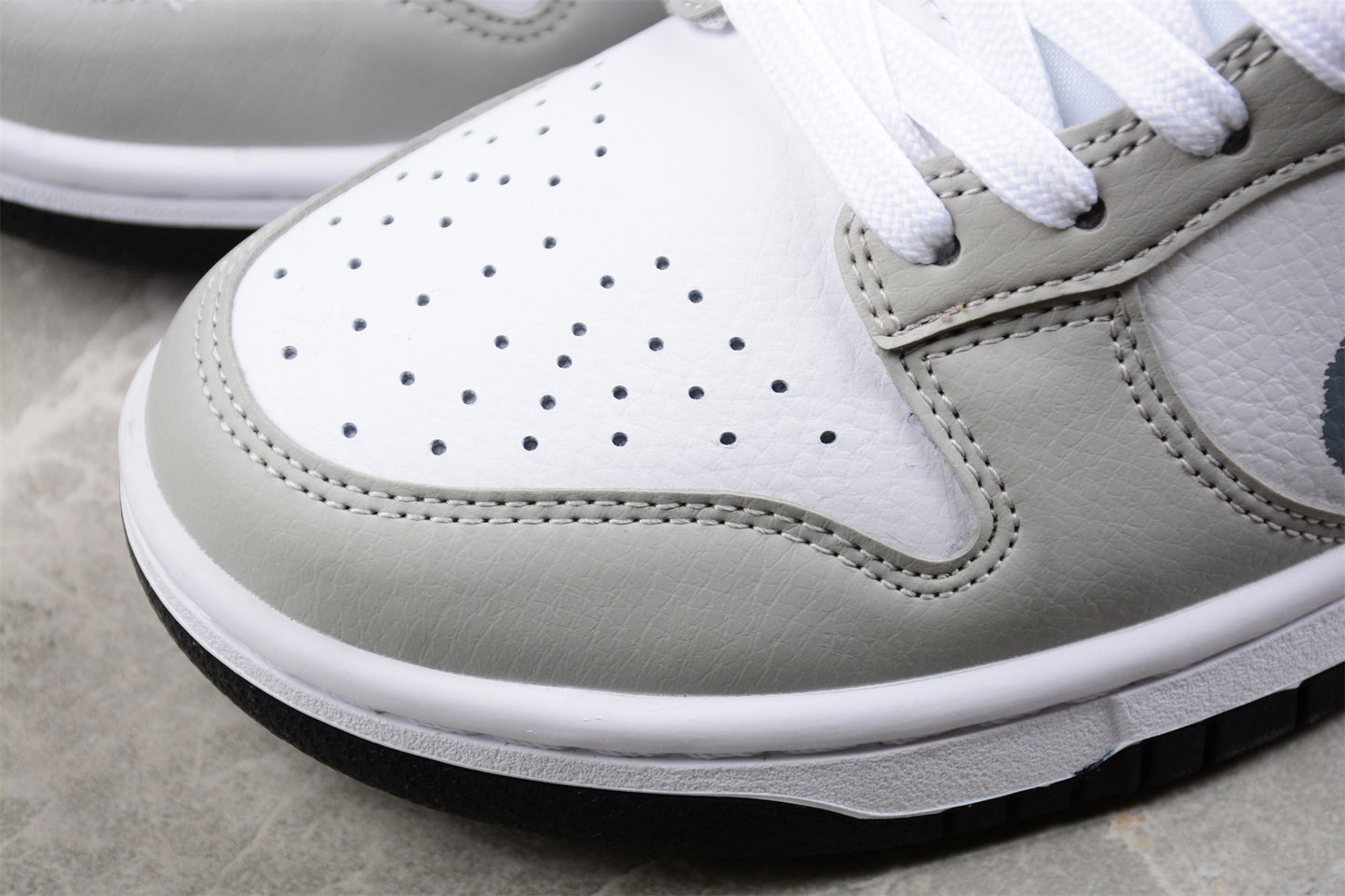 Nike Dunk Low "Spray Paint" Swoosh Gray