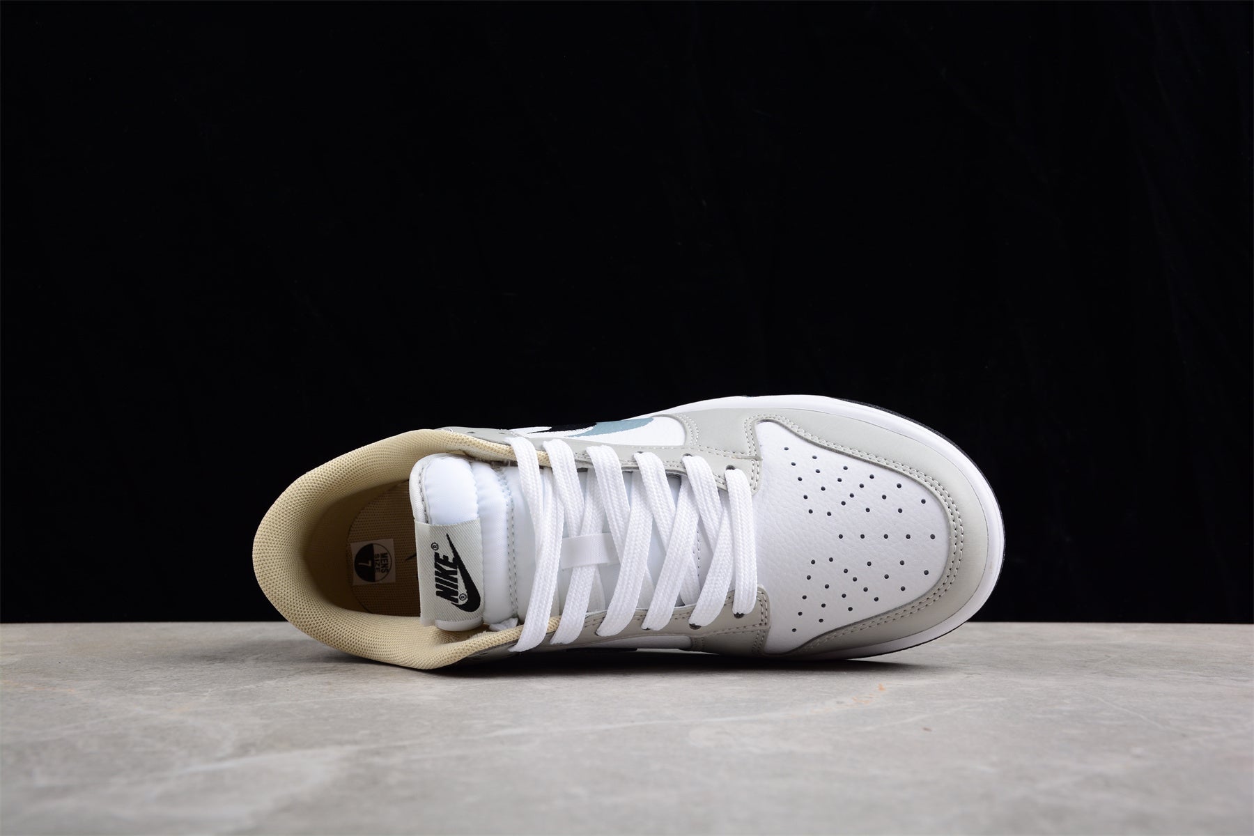 Nike Dunk Low "Spray Paint" Swoosh Gray