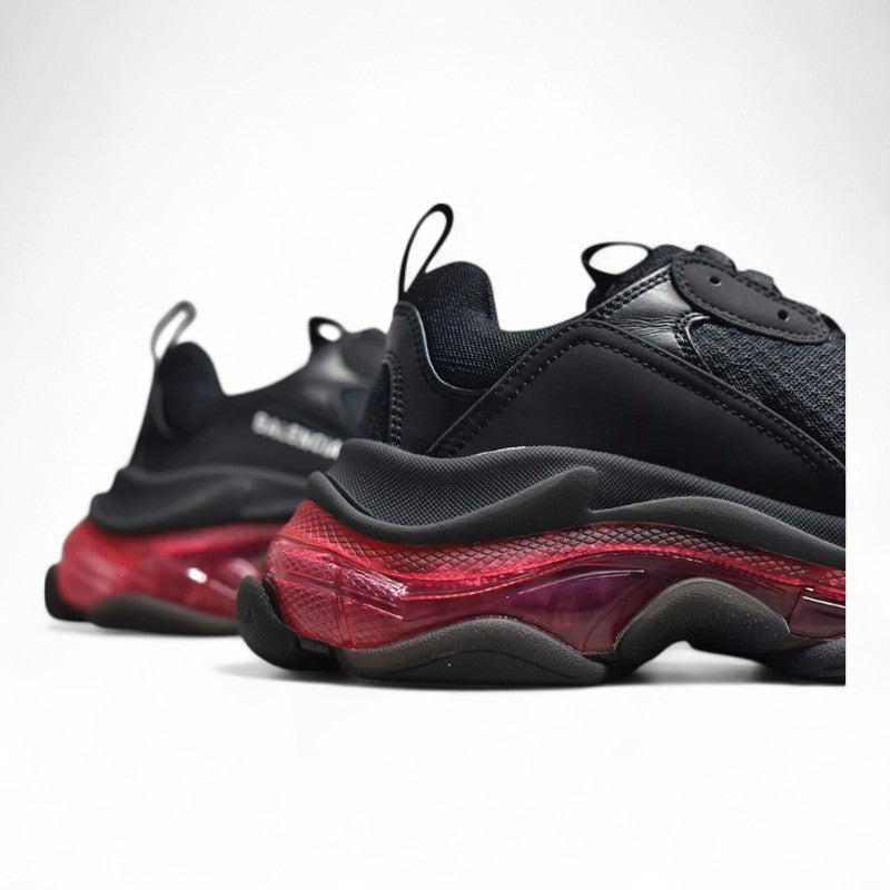 Balenciaga Triple S Clear Sole Black Red - Best Reps Website 2025