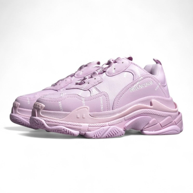 Balenciaga Triple S Allover Logo Pink - Best Reps Website 2025