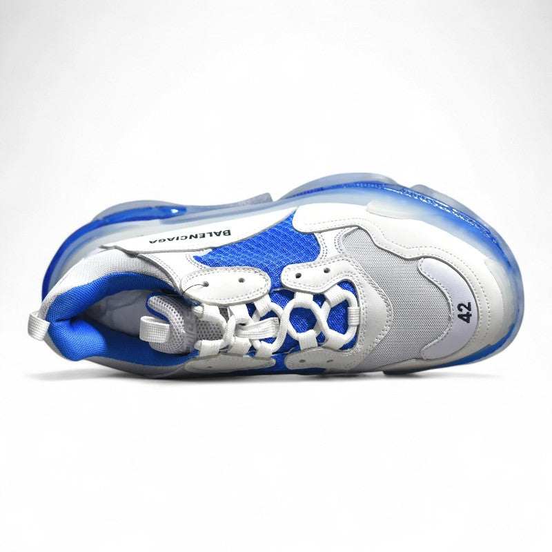Balenciaga Triple S Clear Sole White Blue - Best Reps Website 2025