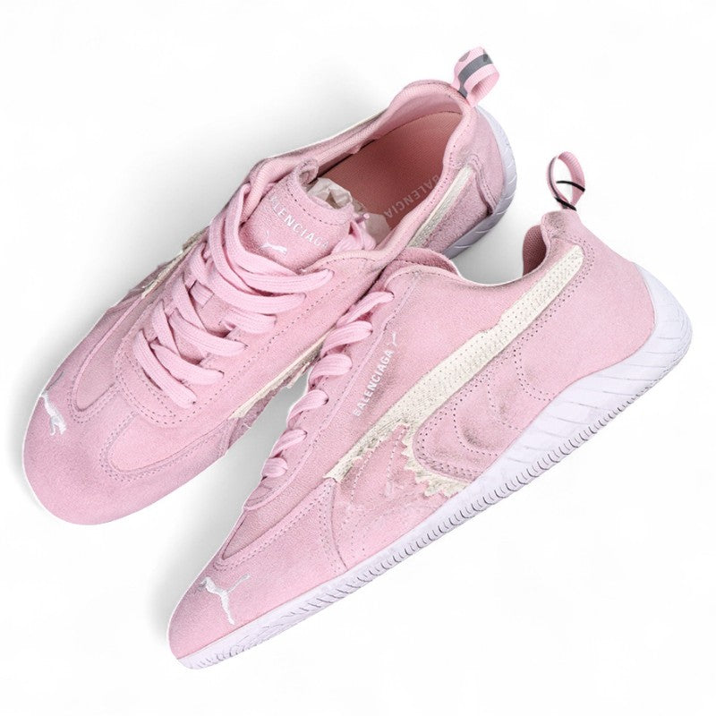 Balenciaga Speedcat Suede in Pink/White