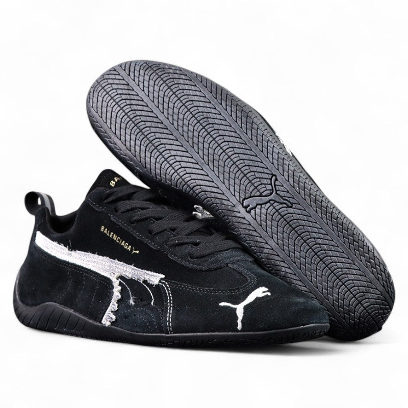 Balenciaga Speedcat Suede in Black/White