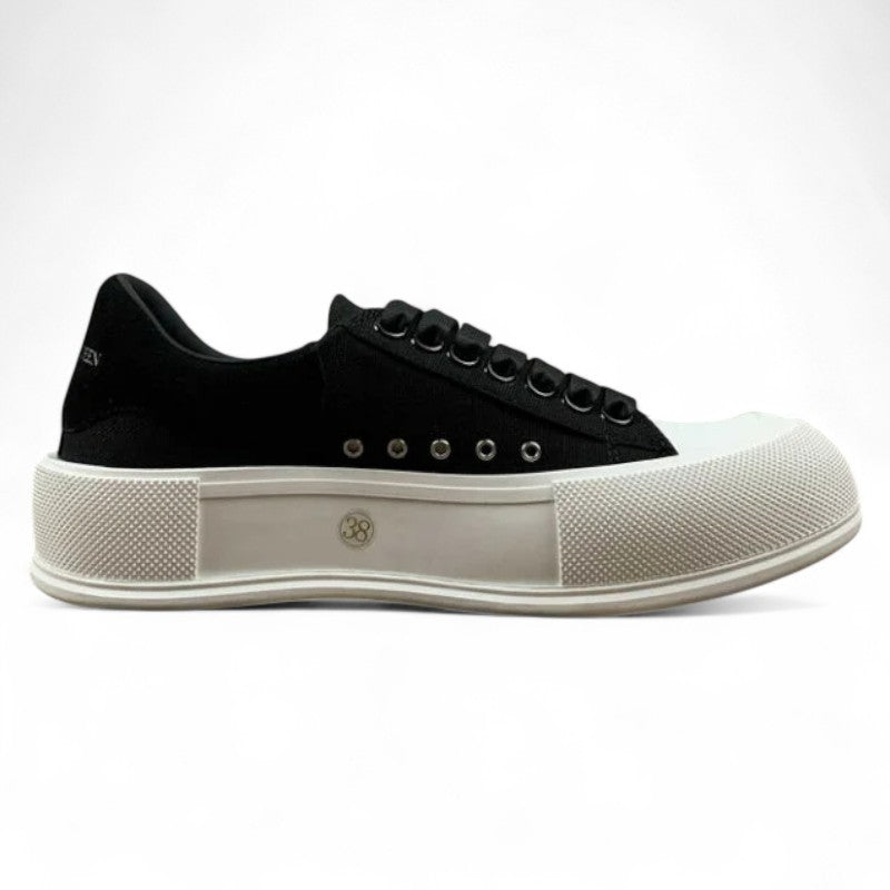 Alexander McQueen Vulcanized Sneakers – Black  White