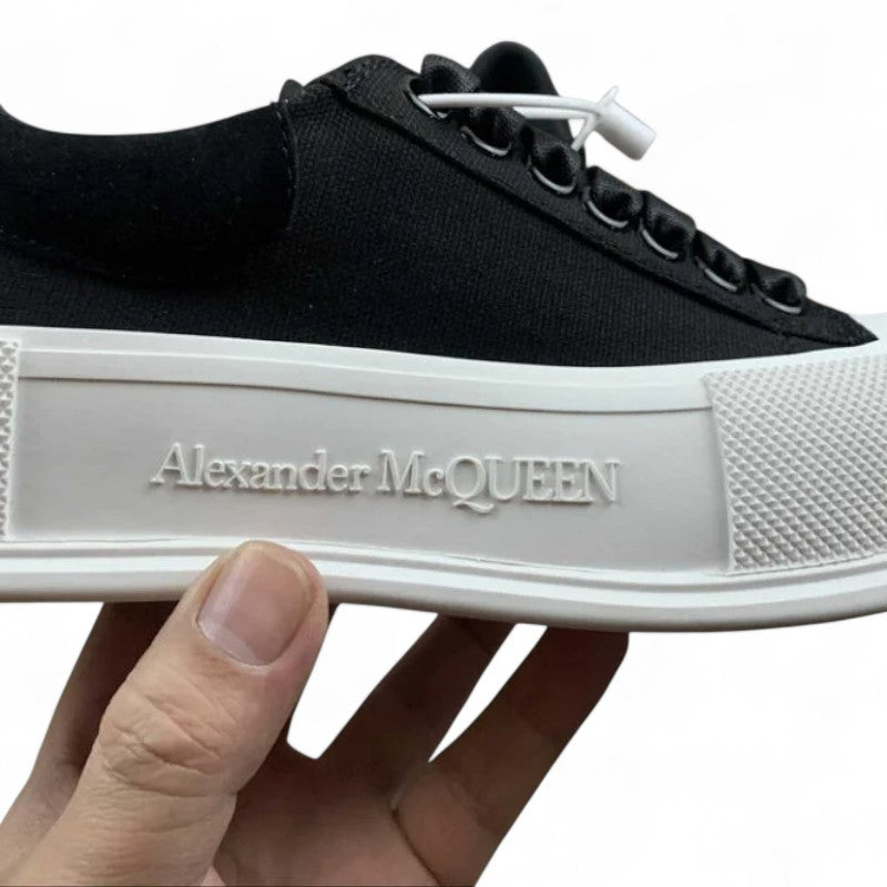 Alexander McQueen Vulcanized Sneakers – Black  White