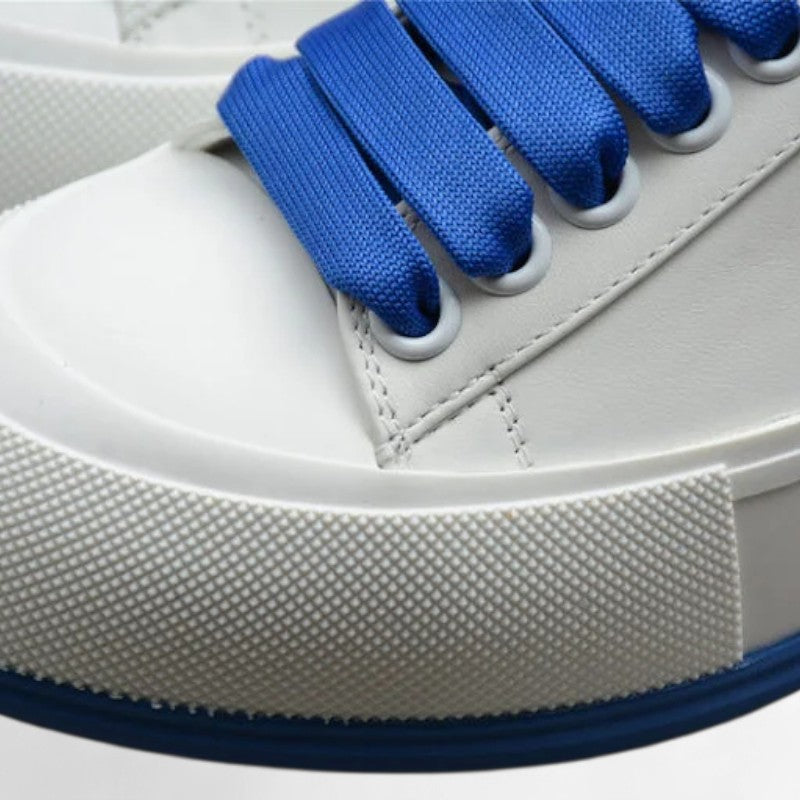 Alexander McQueen Vulcanized Low-Top Sneakers – White Royal Blue