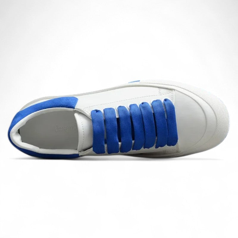 Alexander McQueen Vulcanized Low-Top Sneakers – White Royal Blue