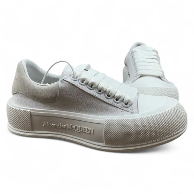 Alexander McQueen Vulcanized Low-Top Sneakers – White