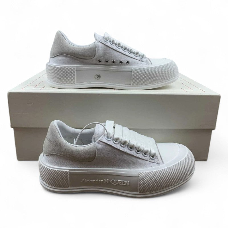 Alexander McQueen Vulcanized Low-Top Sneakers – White