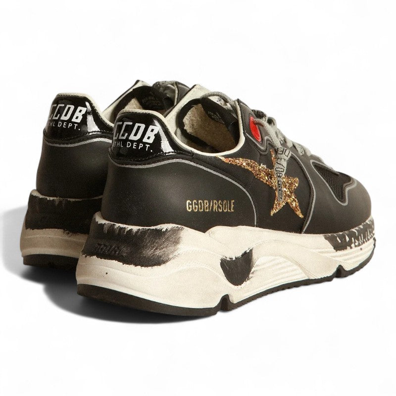 Black Running Sole sneakers with glittery gold star - Best Reps Website 2025