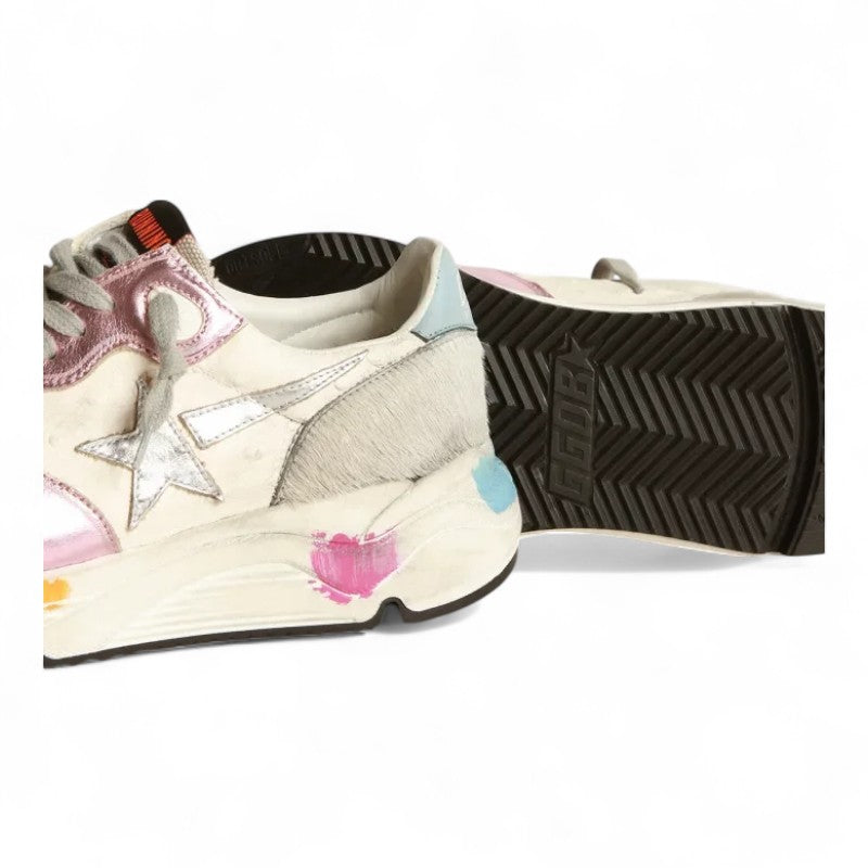 Running Sole sneakers in laminated pink with silver star - Best Reps Website 2025