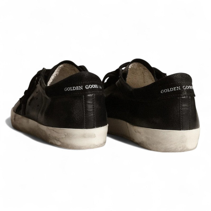 Super-Star in black nappa with black suede star and heel tab - Best Reps Website 2025