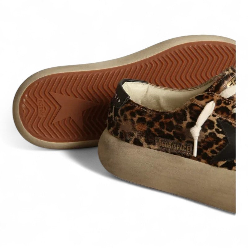 Space-Star shoes in leopard-print pony skin with black leather star and heel tab - Best Reps Website 2025