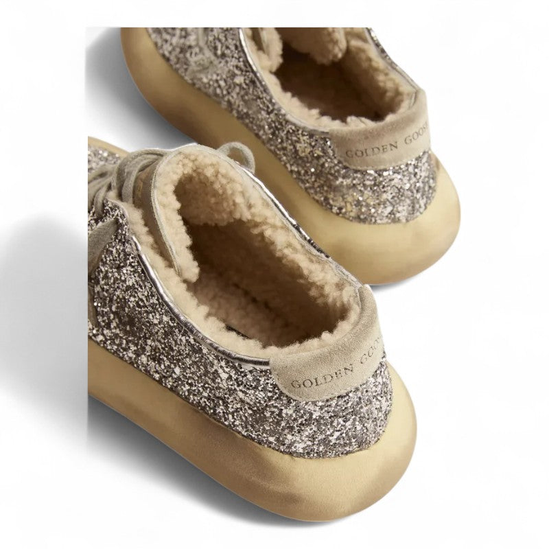 Space-Star shoes in silver glitter with shearling lining - Best Reps Website 2025