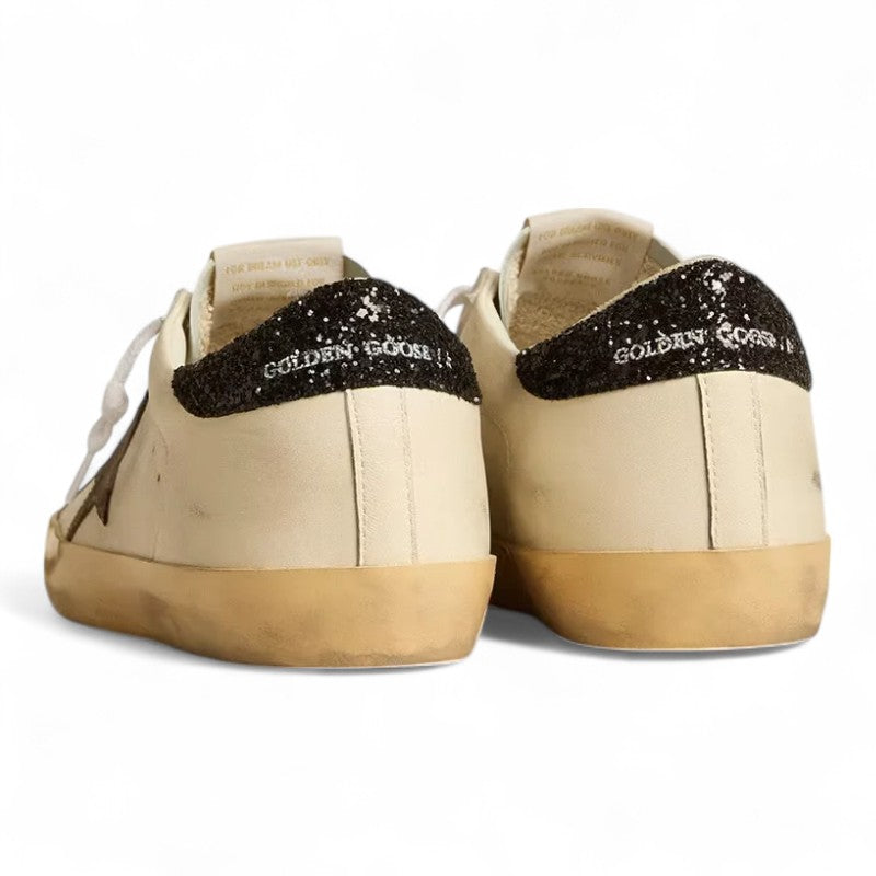 Super-Star LTD sneakers with a laminated leather star and black glitter heel tab - Best Reps Website 2025