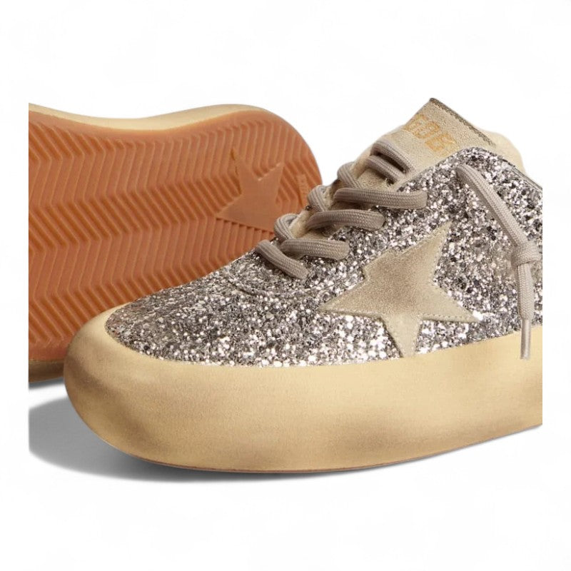 Space-Star Sabot shoes in silver glitter with shearling lining - Best Reps Website 2025