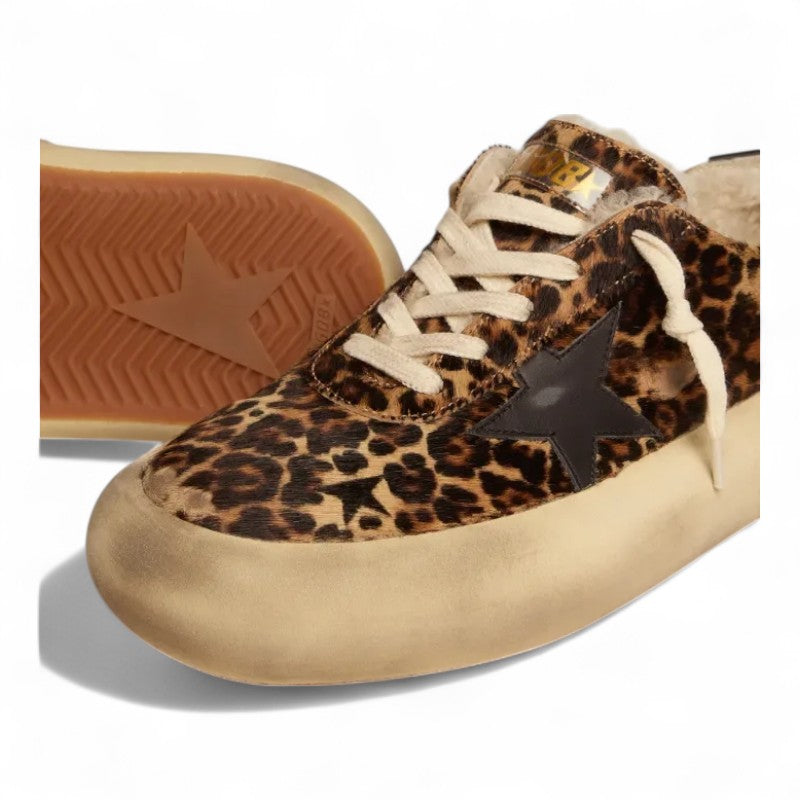 Space-Star shoes in animal-print pony skin with shearling lining